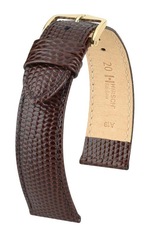 Hirsch Rainbow M Delicate Brown Leather Band
