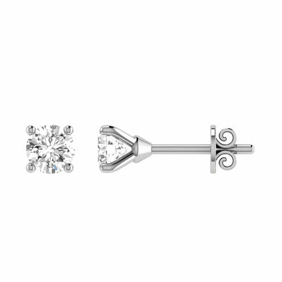 Diamond Stud Earrings with 0.15ct Diamonds in 9K White Gold