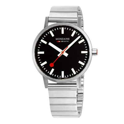 Mondaine Classic Black Dial Stainless Steel Watch A660.30360.16SBW