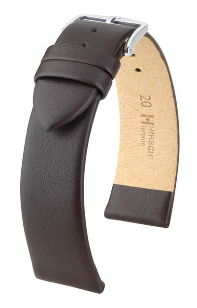 Hirsch Toronto L Flat Brown Leather Band