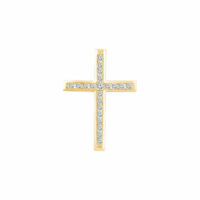 Diamond Cross Pendant With 0.25ct Diamonds In 9K Yellow Gold