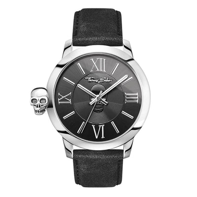 Thomas Sabo Karma Skull Black Leather Mens Watch