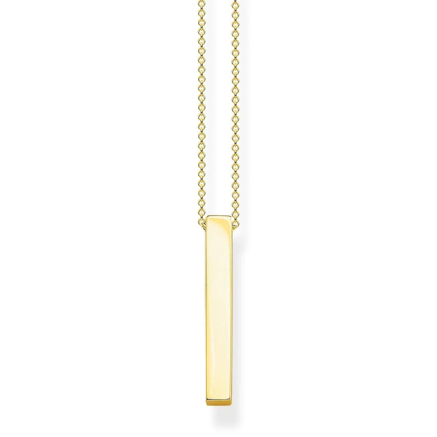 Thomas Sabo Golden Cuboid Necklace