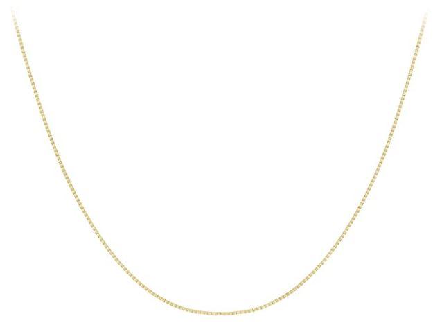 9K Yellow Gold Adjustable Venetian Box Chain 45-50cm