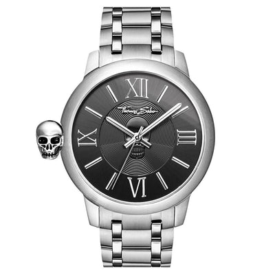 Thomas Sabo Karma Skull Steel Black Dial Mens Watch