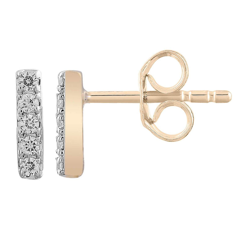 Diamond Fashion Earrings with 0.10CT Diamonds IN 9K Yellow Gold