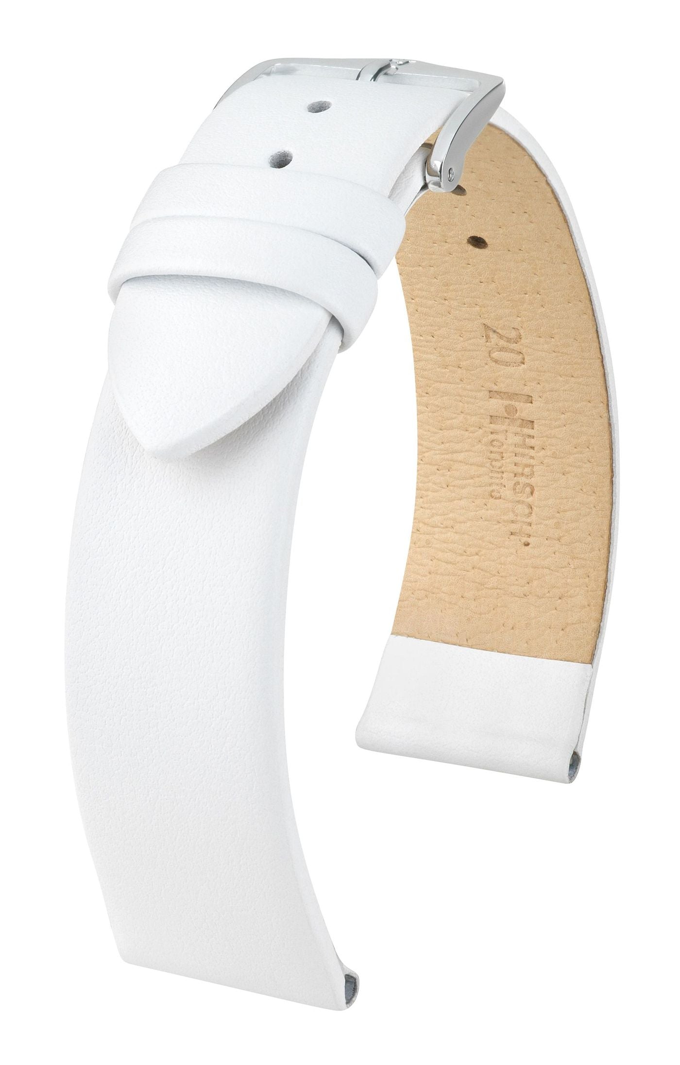 Hirsch Toronto Large White Leather Band