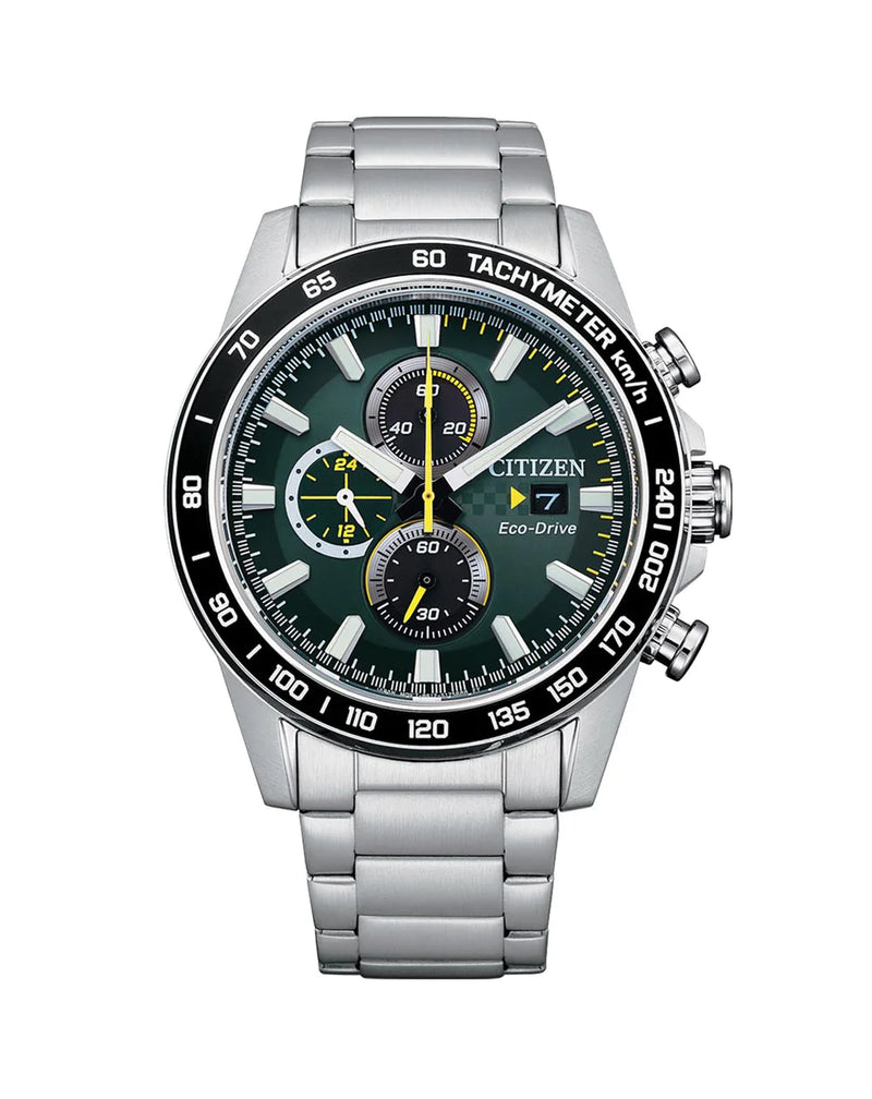 Citizen Eco Drive Bracelet Green Dial Watch CA0780-87X