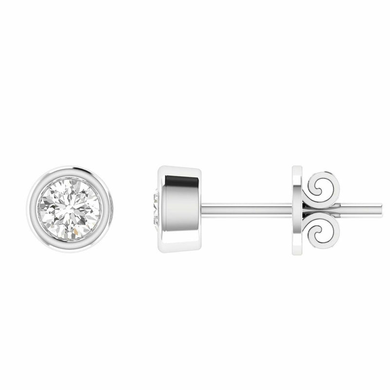 Diamond Stud Earrings With 0.33ct Diamonds In 18K White Gold