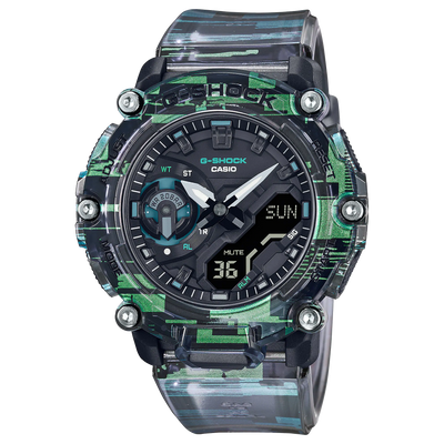 G-Shock Iridescent Digital Transparent Resin Band Watch GA2200NN-1A