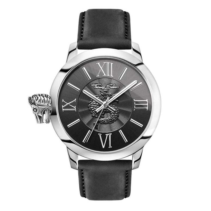 Thomas Sabo Karma Dragon Black Leather Mens Watch