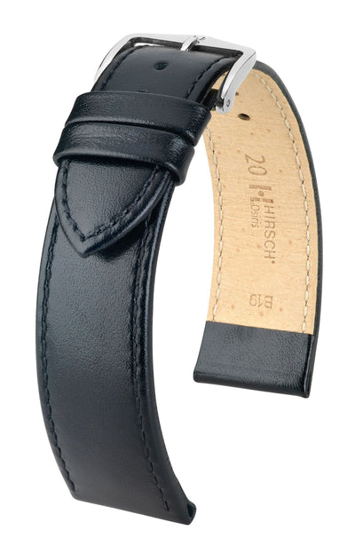 Hirsch Osiris Large Black Leather Band