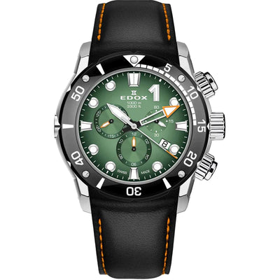 Edox CO-1 Men's Chronograph Green Dial Men's Watch 10242TINVIN
