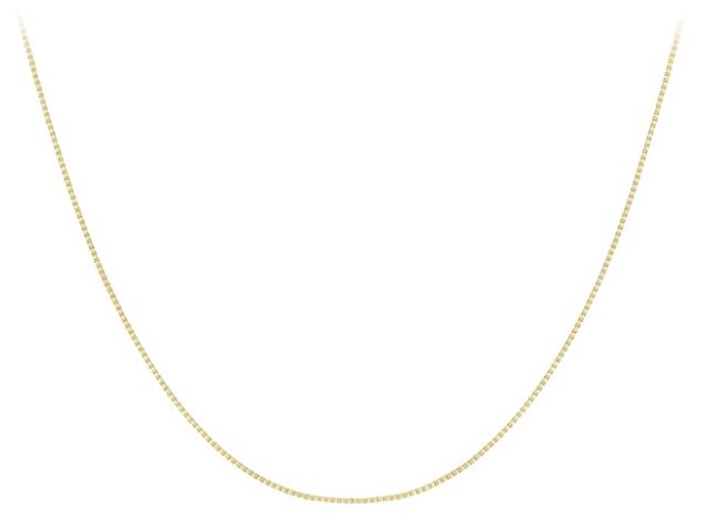 9K Yellow Gold Adjustable Venetian Box Chain 40-45cm