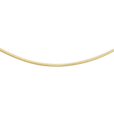 9K Yellow Gold Solid Diamond Cut Curb Chain 40cm