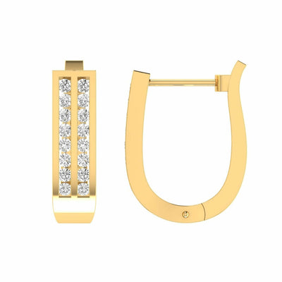 Diamond Huggie Earrings With 0.50ct Diamonds In 9K Yellow Gold