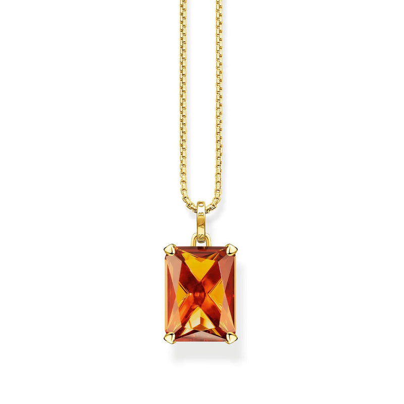 Thomas Sabo Orange Stone Necklace