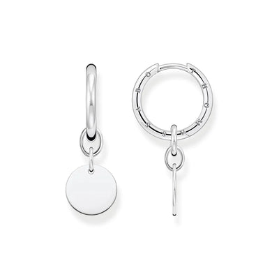 Thomas Sabo Hoop Earrings With Disc Silver TCR677