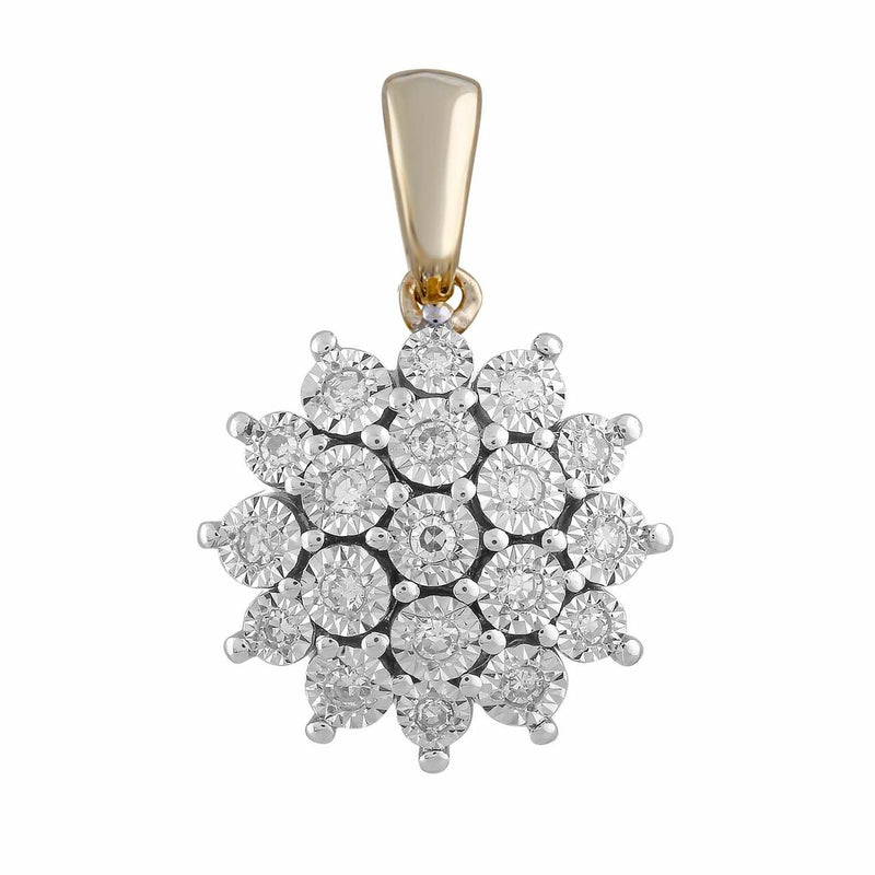 Pendant With 0.1Ct Diamond In 9K Yellow Gold