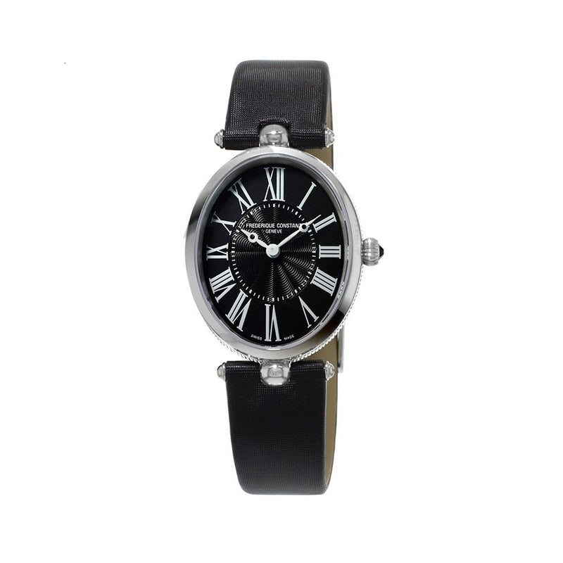 Frederique Constant Art Deco Black Mother Of Pearl Dial Ladies Watch