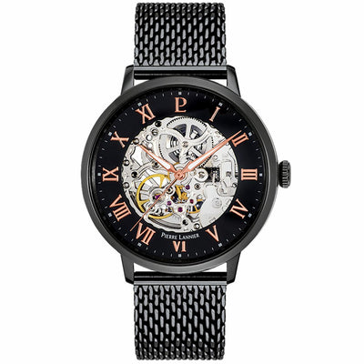 Pierre Lannier Automatic Skeleton Black/Black Mesh 