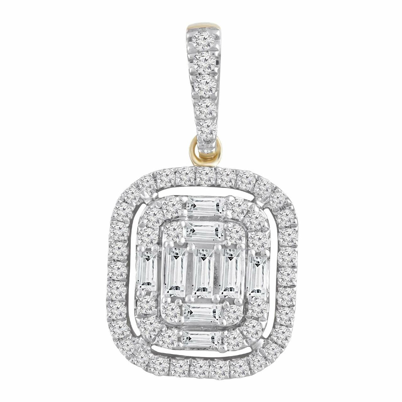Cluster Pendant With 0.5Ct Diamond In 9K Yellow Gold