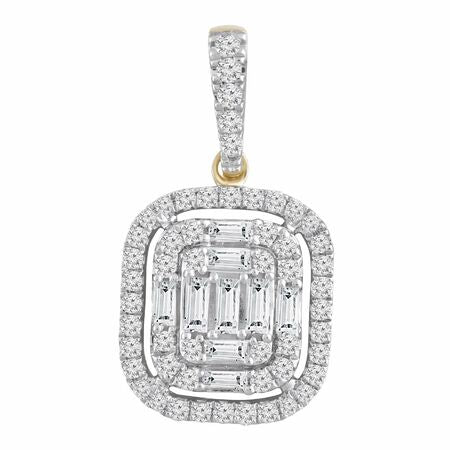 Cluster Pendant With 0.5Ct Diamond In 9K Yellow Gold