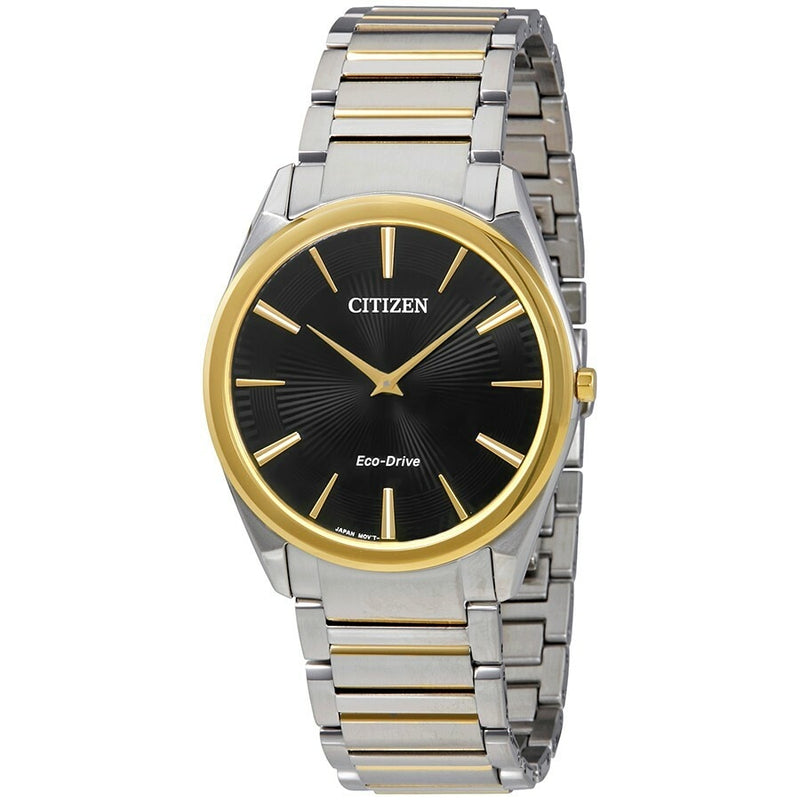 Citizen Stilleto Black Guilloche Dial Mens Watch