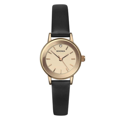 Sekonda Rose Gold Dial Brown Leather Womens Watch