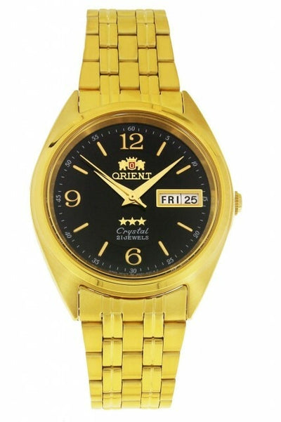 Orient Dress Automatic Gold Numeric Black Dial Mens Watch