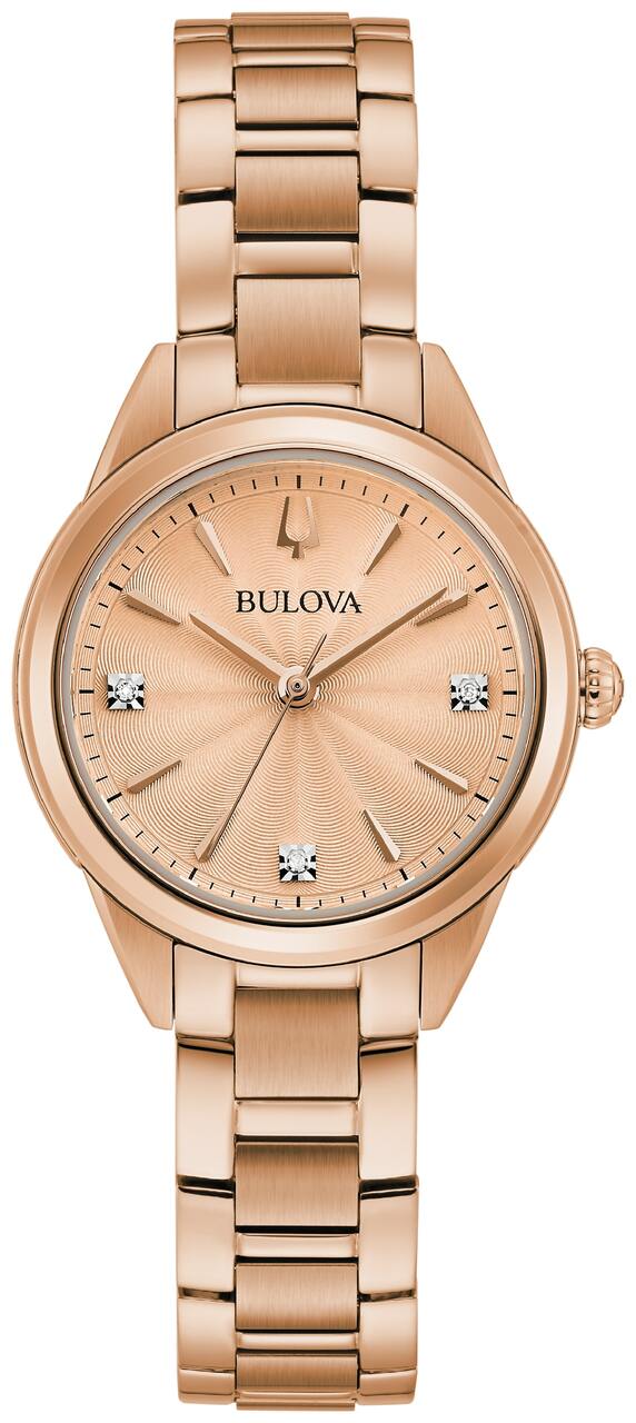 Bulova Classic Rose Gold Diamond Watch 97P151