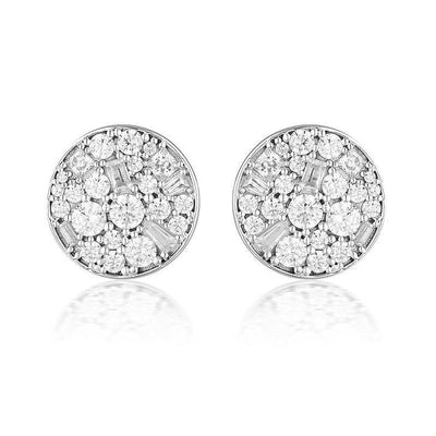 Georgini Mosaic Disc Stud Earring Silver