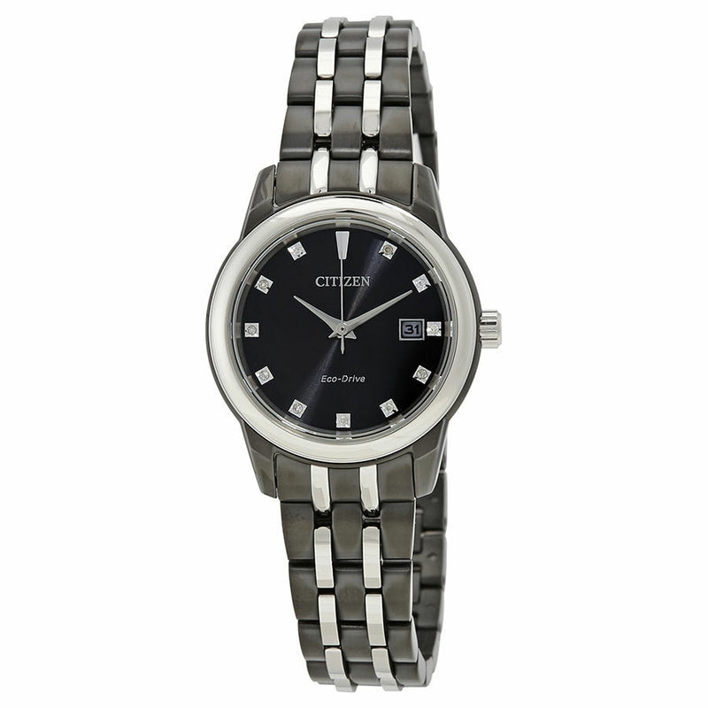 Citizen Corso Black Diamond Dial Womens Watch