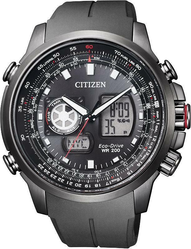 Citizen Watch Promaster Sky Eco-Drive World Time Ana-Digi Jz1066-02E Mens Watch