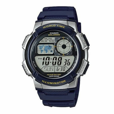 Casio Illuminator World Time Alarm Ae-1000W-2Av Mens Watch