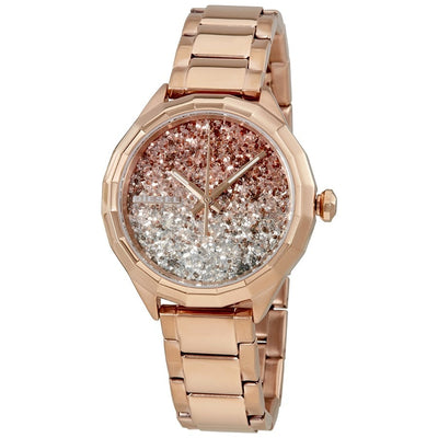 Diesel Kween B Glitter Dial Rose Gold-Tone Womens Watch