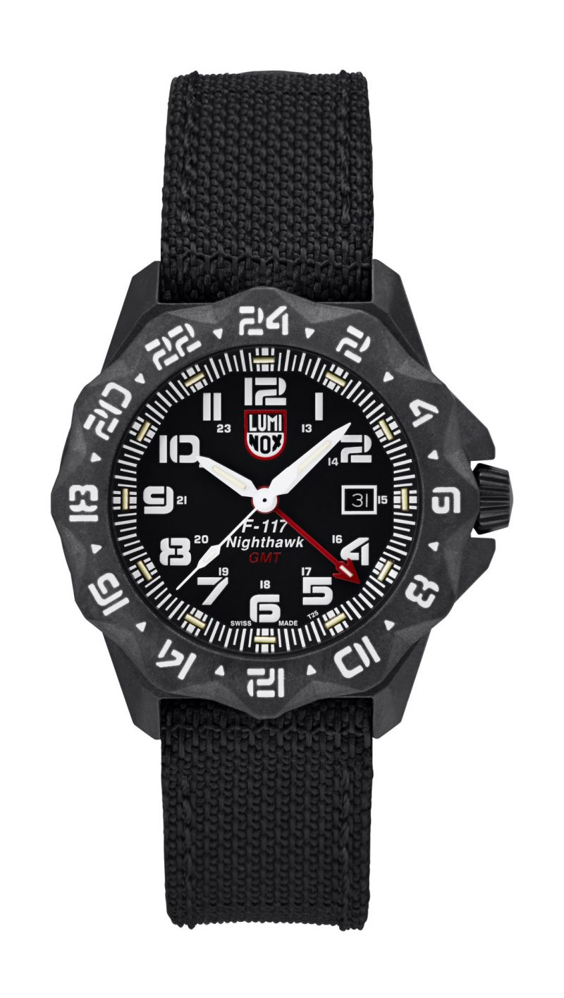 F-117 Nighthawk 6441 Series Black Textile Strap Men's Watch