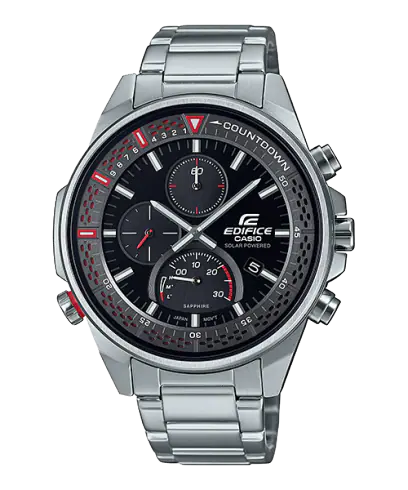 Casio Edifice Slim Line with Sapphire Crystal Black Dial EFSS590D-1A