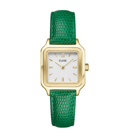 CLUSE Gracieuse Petite Gold/Emerald Green Lizard Leather CW11803