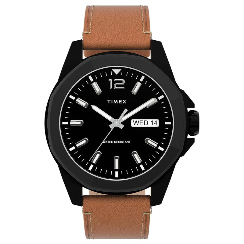 Timex Essex Avenue 44mm Leather Strap Watch TW2U15100