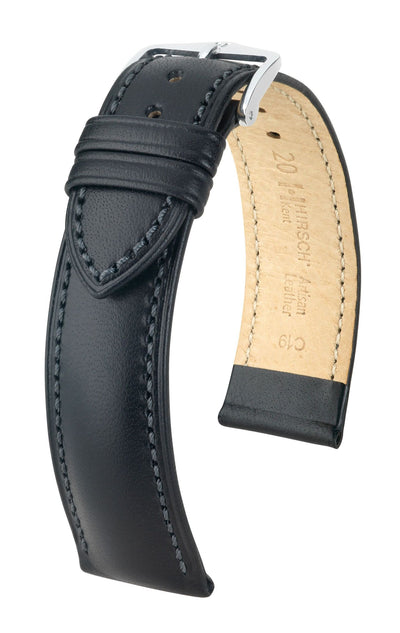 Hirsch Kent L High Quality Black Leather Band