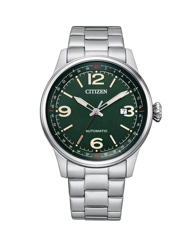 Citizen Automatic Stainless Steel Green Dial Watch NJ0160-87X