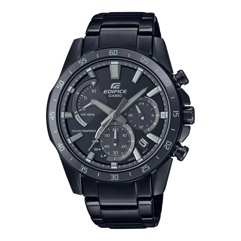 Casio Edifice Chronograph Black Stainless Steel Watch EQS930MDC-1A