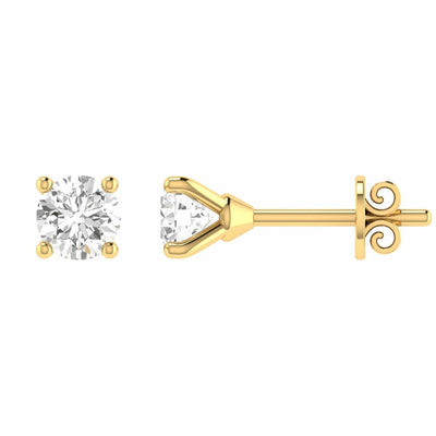 Diamond Stud Earrings With 0.30ct Diamonds In 18K Yellow Gold