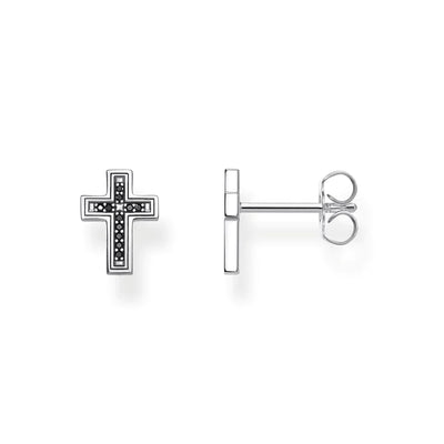 Thomas Sabo Ear Studs Cross Black TH2112