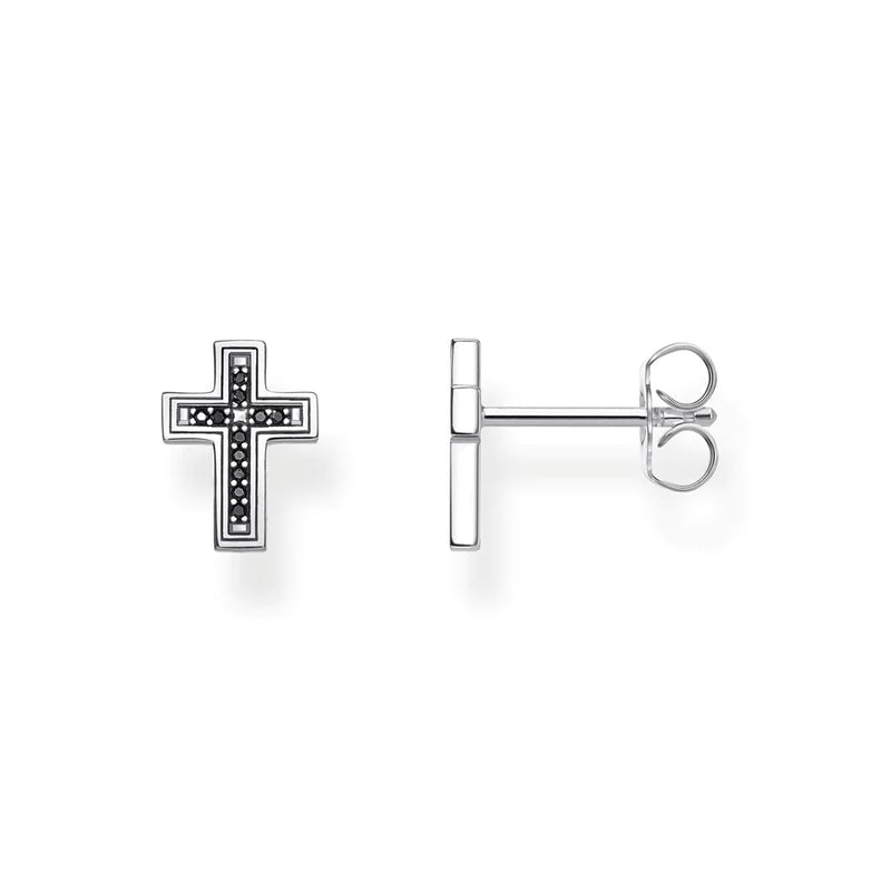 Thomas Sabo Ear Studs Cross Black TH2112