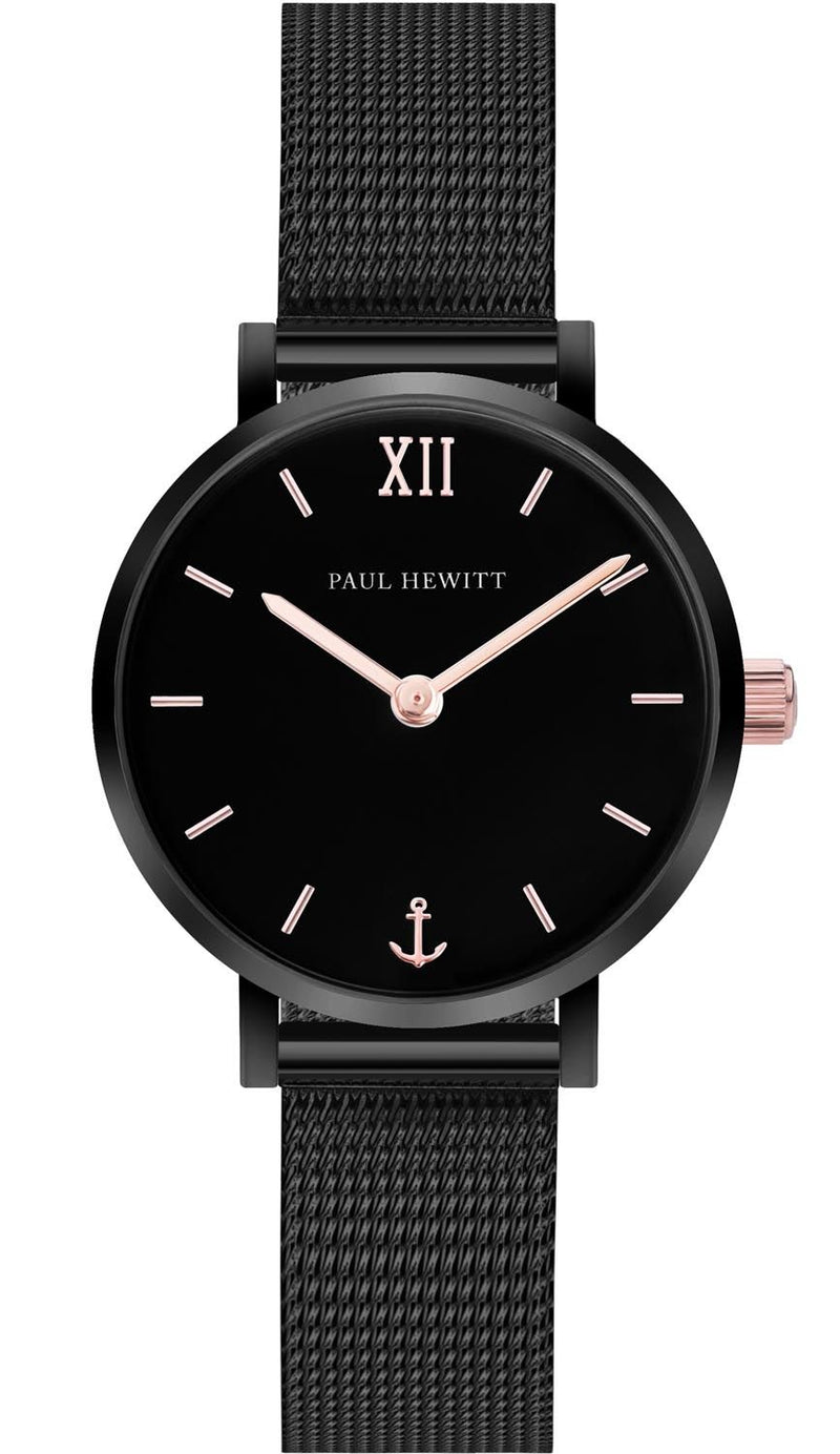 Paul Hewitt Modest Black Sunray Mesh Watch