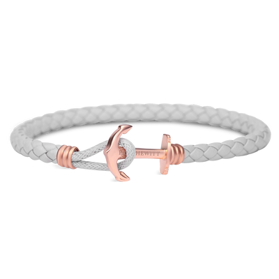 Paul Hewitt Phrep Lite Leather Rose Gold / Grey Bracelet - XS