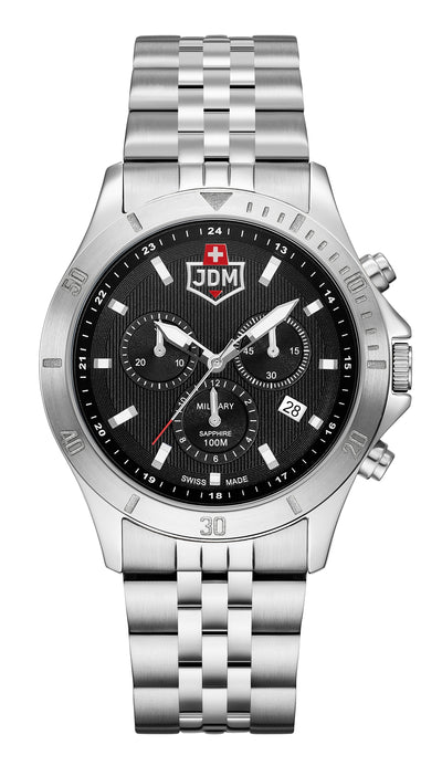 JDM Military Delta Chrono Black Watch JDM-WG009-01