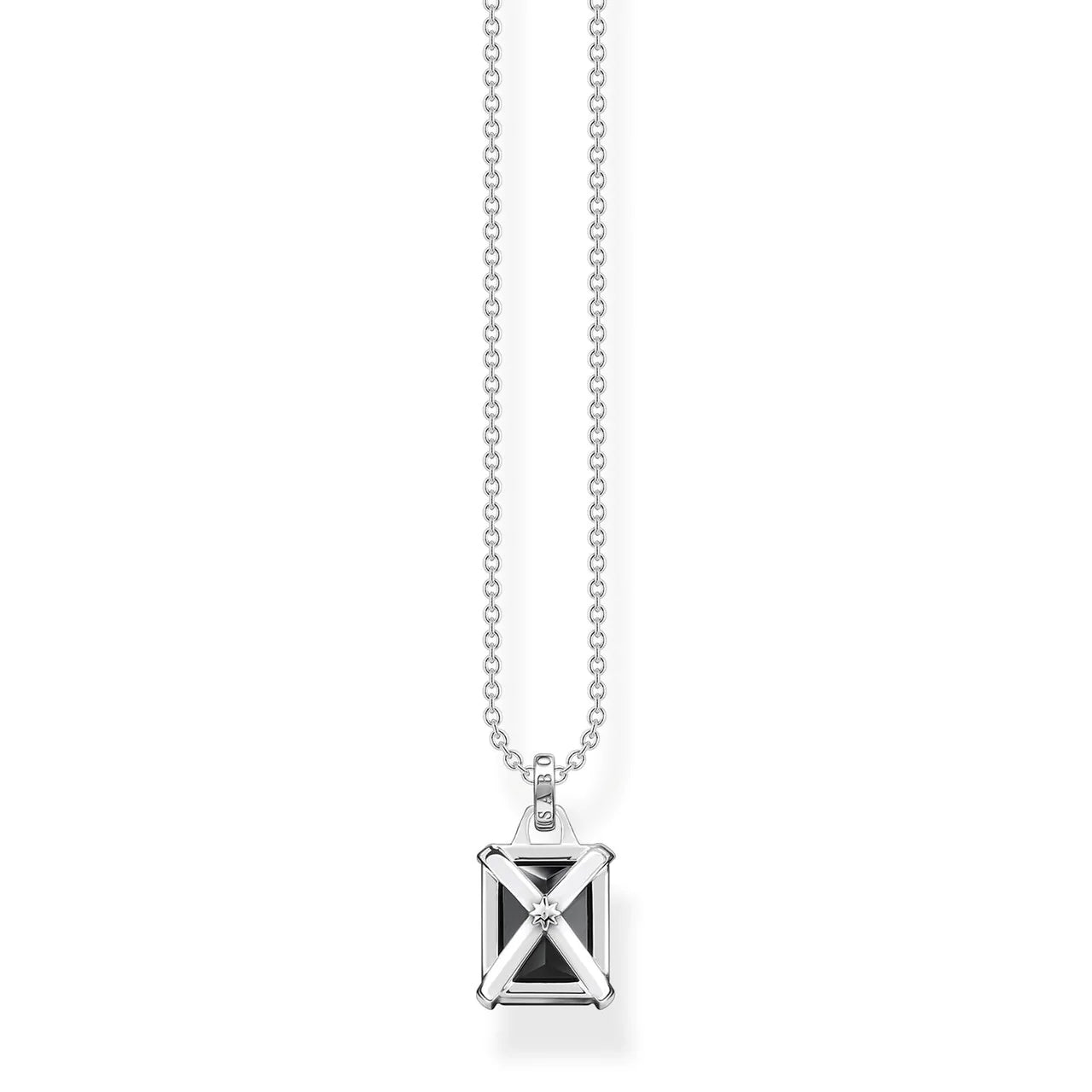 Thomas Sabo Black Stone Silver Necklace